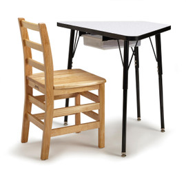 Berries Tall Trapezoid Desk - Gray/Black/All Black Jonti-Craft Shiffler Furniture and Equipment for Schools