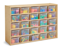 Young Time 25 Cubbie-Tray Storage - with Clear Bins Jonti-Craft Shiffler Furniture and Equipment for Schools
