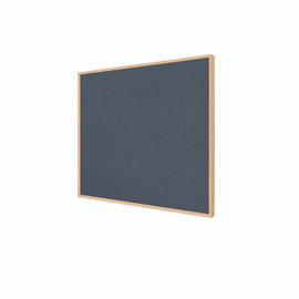 Ghent Fabric Bulletin Board with Modern Maple Impression Frame, Gray Ghent Shiffler Furniture and Equipment for Schools