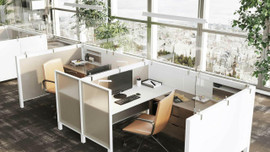 Ghent Partition Extender, Clear Thermoplastic w/ Attached Clamp, 30" H x 42" W Ghent Shiffler Furniture and Equipment for Schools