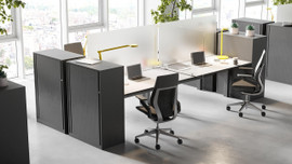 Ghent Partition Extender, Frosted Thermoplastic w/ Screws, 18"H x 24"W Ghent Shiffler Furniture and Equipment for Schools