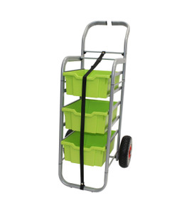 Rover All Terrain Cart in Silver w/ 3 Deep F2 Jolly Lime Trays Gratnells Shiffler Furniture and Equipment for Schools
