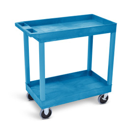 32" x 18" Tub Cart - Two Shelves, HD Blue Luxor Shiffler Furniture and Equipment for Schools