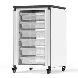 Modular Classroom Storage Cabinet - Single module with 6 small bins Luxor Shiffler Furniture and Equipment for Schools