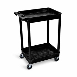 Tub Cart - Two Shelves, Black Luxor Shiffler Furniture and Equipment for Schools