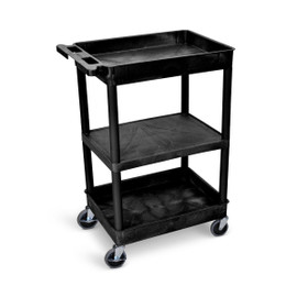 Top/Bottom Tub and Flat Middle Shelf Cart Luxor Shiffler Furniture and Equipment for Schools