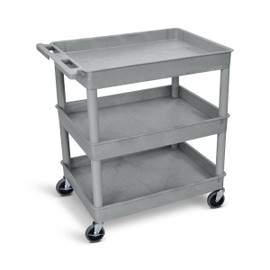 Large Tub Cart - Three Shelves, Gray Luxor Shiffler Furniture and Equipment for Schools