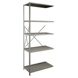 2000 Series 36"w x 24"D x 85"h Open Steel Shelving Angle Post Add-On with 5 Shelves, Dove Gray Republic Storage Systems, LLC Shiffler Furniture and Equipment for Schools