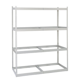 4 Level 48"w x 36"d x 84"h Rivet Rack Starter, Dove Gray Republic Storage Systems, LLC Shiffler Furniture and Equipment for Schools