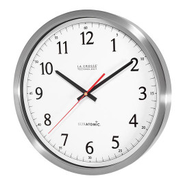 La Crosse 14" UltraAtomic Analog Wall Clock, Set of 5 La Crosse Technology Shiffler Furniture and Equipment for Schools