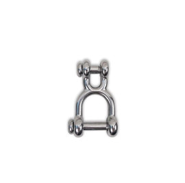 Stainless steel H-Shackle, 3-9/16 inch Long, large end, 1-1/16 inch ID, small end opening 1/4 inch Jensen Swing Shiffler Furniture and Equipment for Schools