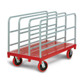 Raymond Heavy Duty Panel/Sheet Truck with 8" Poly Casters, 2 swivel, 2 fixed casters and 4 standard uprights