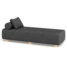 Jaxx Alvy Outdoor Sun Lounger  Luxurious Sunbed with Maple Feet, Sunbrella Charcoal