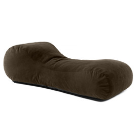 Jaxx Arlo Lounger Bean Bag Chair - Two-Tone - Quilted Microvelvet, Expresso