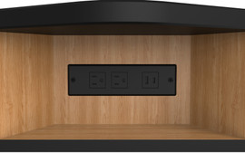 NPS 6-Person Workstation, Chem-Res Top, Cabinet Base, Book Boxes, Power Strips