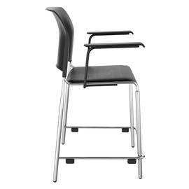 NPS 8700C Series Cafetorium Plush Vinyl Stool, Counter Height With Armrest