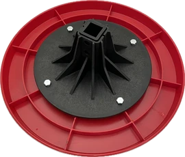 Shiffler Universal Replacement Cafeteria Table Stool Top, 12-3/4" Diameter with Square Post Bracket