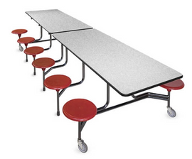 BioFit Preschooler Cafeteria Table with Powder Coat Frame - 10'L
