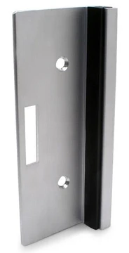Flat Top Keeper for In Swing Doors, Clear Anodized Aluminum