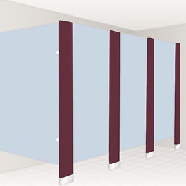 4"x 69" Floor Mounted Pilaster, baked enamel, with hardware Hadrian, Inc. Shiffler Furniture and Equipment for Schools