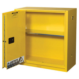 Justrite Enhanced Sliding Door Cabinet, Sliding, Self-Closing Single Door, 30-Gallon Capacity Justrite Mfg. Shiffler Furniture and Equipment for Schools
