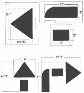 Parking Lot Arrow Stencil set Newstripe, Inc. Shiffler Furniture and Equipment for Schools
