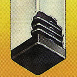 Flat Table/Chair Leg Cap - Square, Fits 1-3/4"L O.D. Tubes, for 14 to 18-Gauge Tubing, Plastic, Black Shiffler Shiffler Furniture and Equipment for Schools