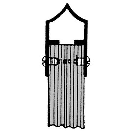 98" Gable headrail for Accurate 1" Thick Solid Plastic pilaster;  Aluminum