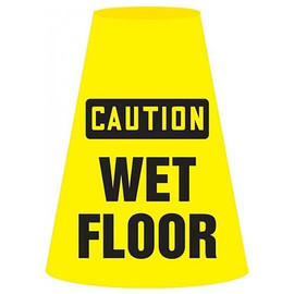Cone Cuff Sleeve - CAUTION WET FLOOR, Pack of 6 Accuform Signs Shiffler Furniture and Equipment for Schools