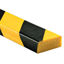 Type D Thick Flat Surface Protector - Self Adhesive 39 3/8" x 2" x 13/16" - Yellow & Black. american permalight Shiffler Furniture and Equipment for Schools