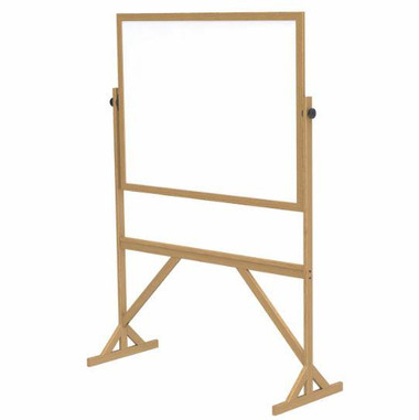 All Wood Frame Free Standing Reversible Boards by Ghent Options, Dry Erase  and Chalkboards