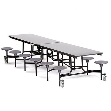 Buy NPS 12' Mobile Cafeteria Table with 12 Stools - 12'L x 30