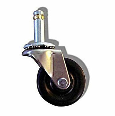 Caster with Soft Wheel and Friction Ring Stem - 7/16x 1-3/8