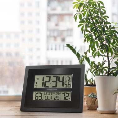 Buy La Crosse Atomic Digital Wall Clock with Indoor and Outdoor