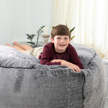 Buy Jaxx Metro Sac 5 Bean Bag Chair - Luxe Fur, Grey Wolf
