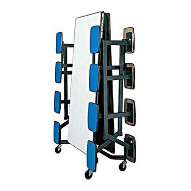Buy Mitchell Fold-N-Roll Mobile Cafeteria Table with Stools, Black
