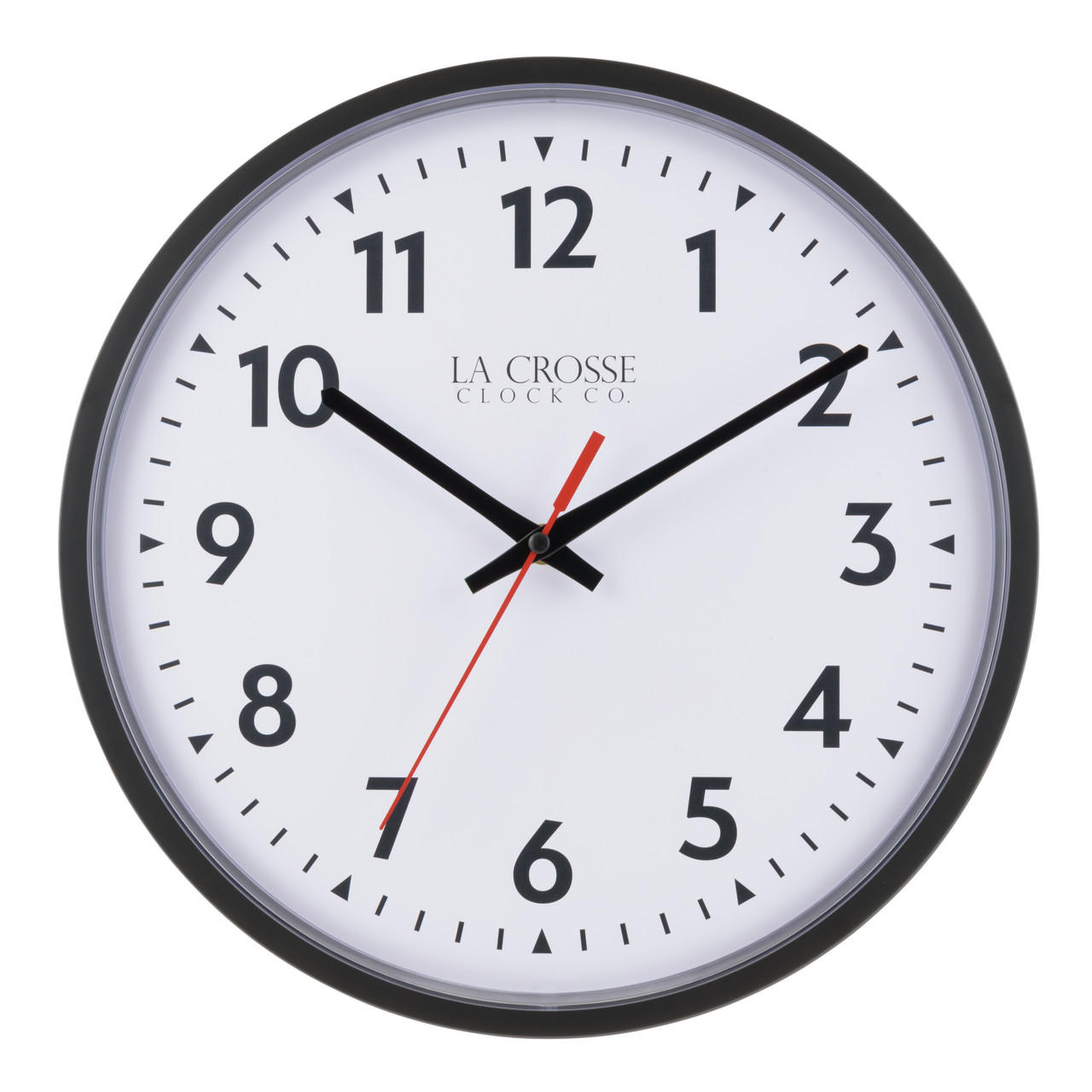 Buy La Crosse Quartz Analog Wall Clock, Plastic Lens, Black, 14