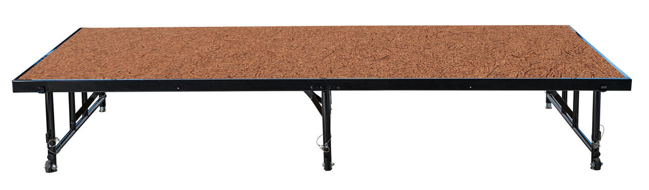 National Public Seating Transfix 48 x 96 x 16 - 24 Height Adjustable Hardboard Portable Stage Platform