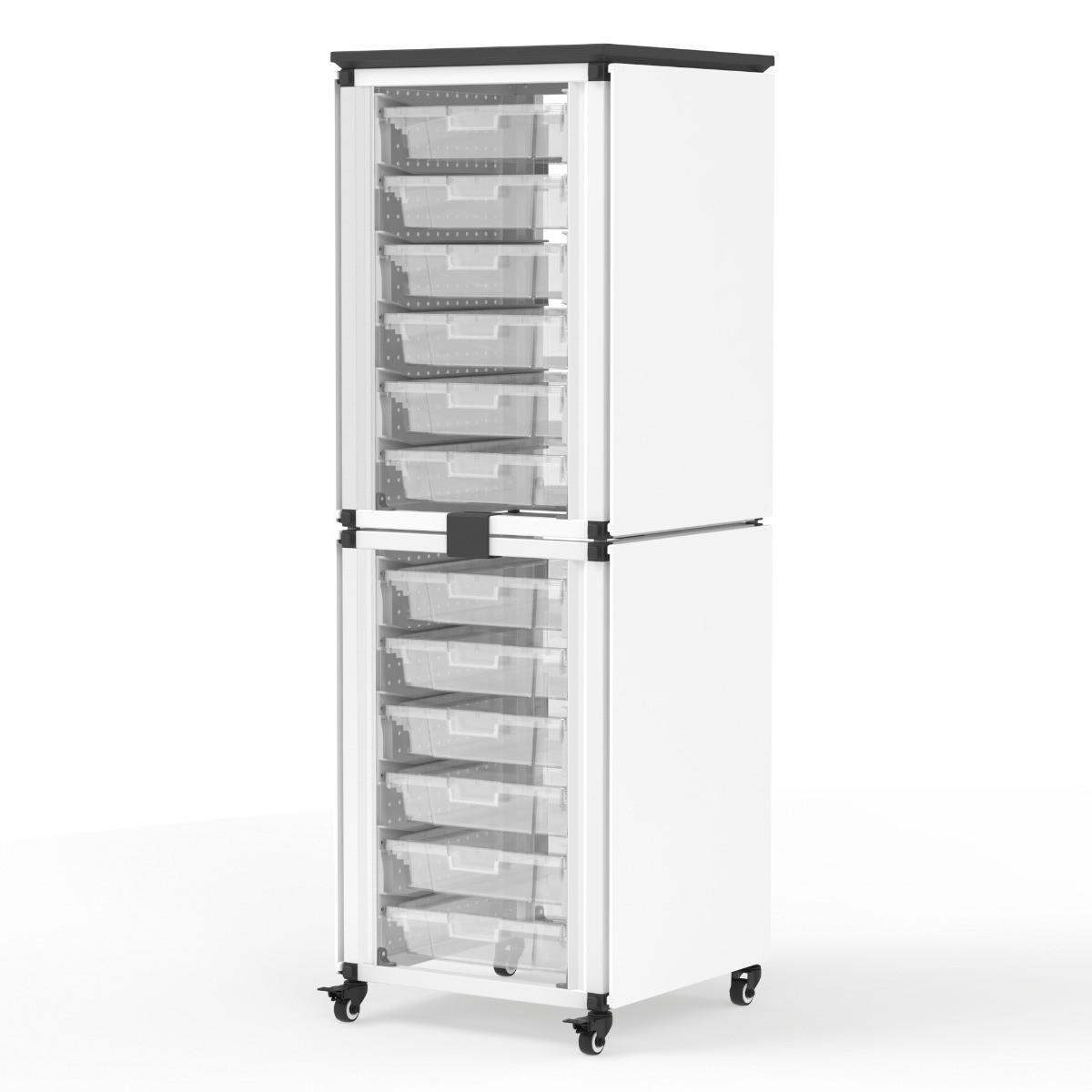 Modular Classroom Storage Cabinet - Single module with 6 small