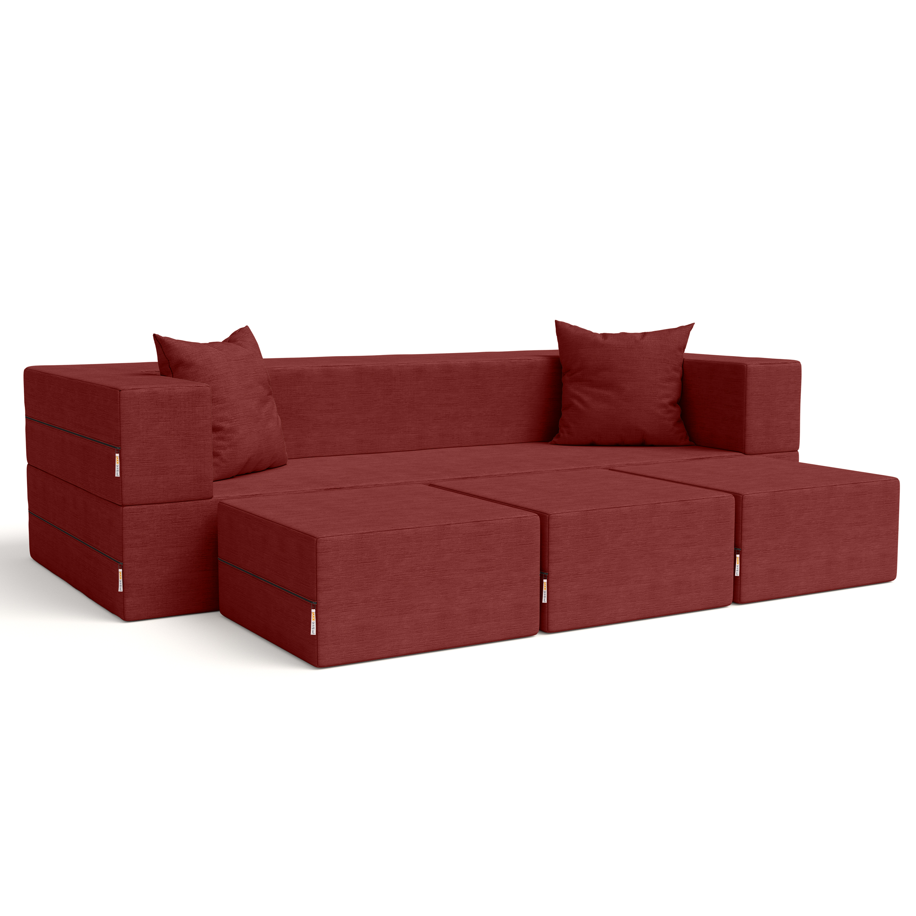 Buy Jaxx Zipline Convertible Sleeper Sofa & Three Ottomans