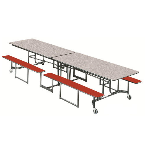 Buy Mitchell Fold-N-Roll Cafeteria Table with Benches, Black