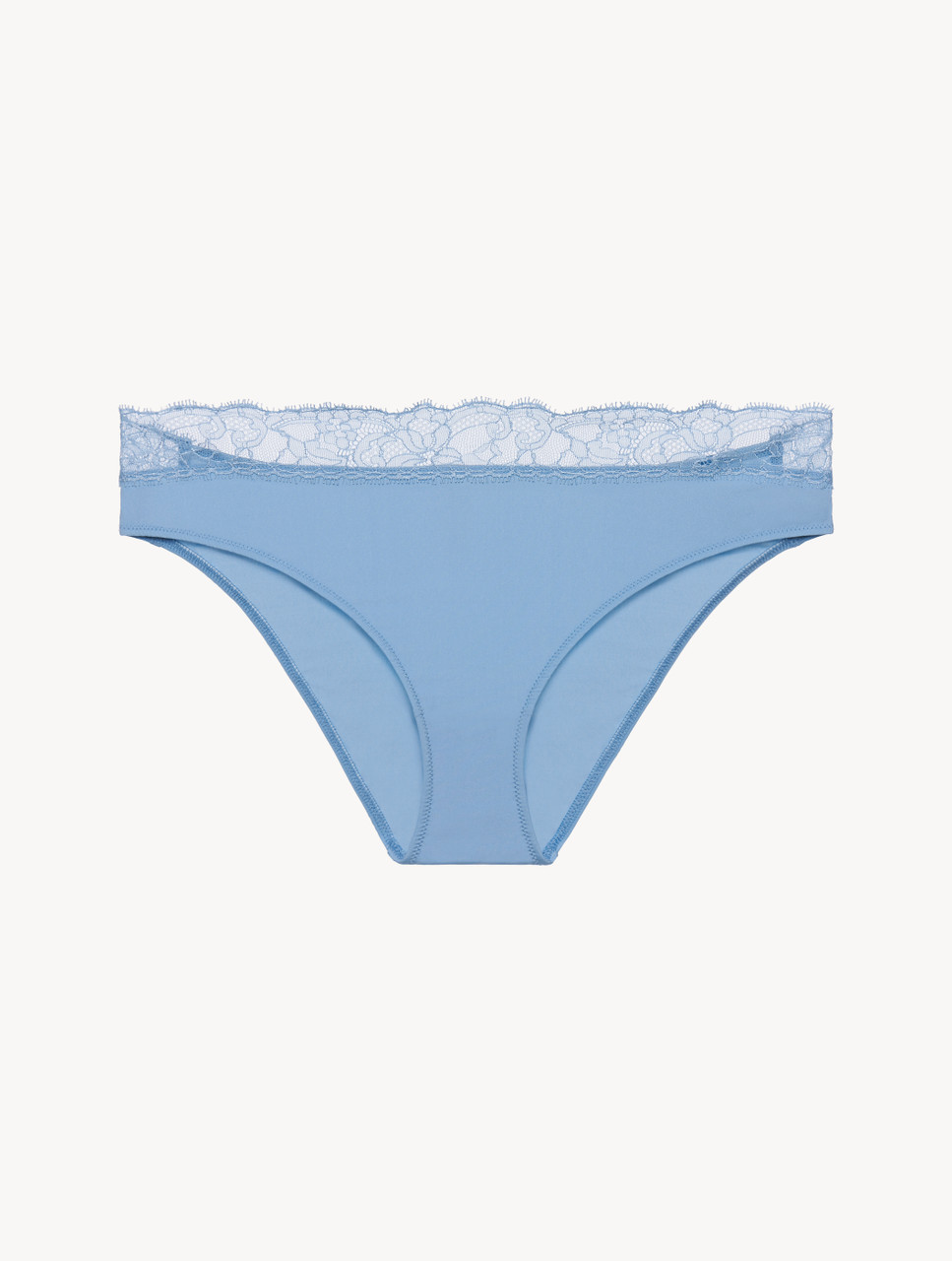 Slip medio azzurro e blu con pizzo - La Perla - Italia