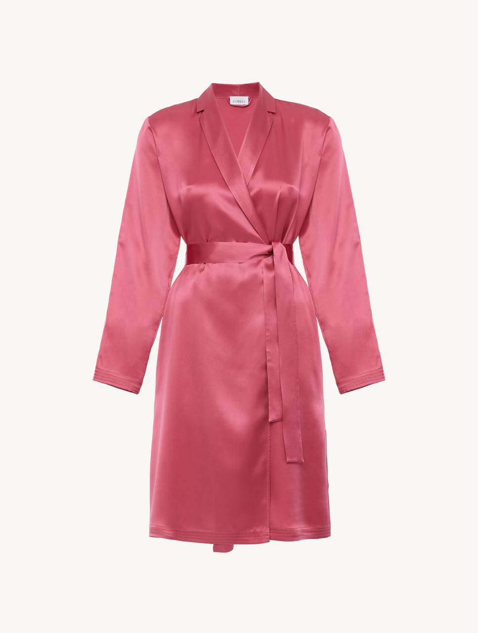 Vestaglia corta in seta rosa orchidea La Perla Italia