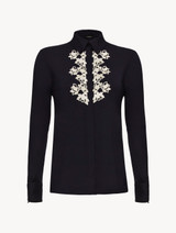 Camicia in jersey blu scuro_0