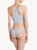 Brassière in Lycra® blu con pizzo Leavers_2