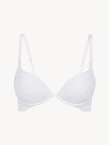 Reggiseno push-up bianco in Lycra® e tulle_0