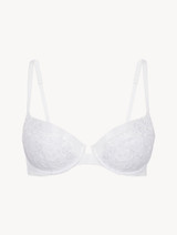 Reggiseno a balconcino bianco in Lycra® e tulle_0