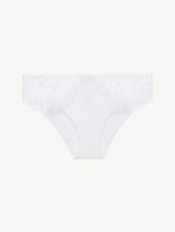 Slip medio bianco in Lycra® e tulle_0