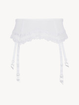 Reggicalze bianco in Lycra® e tulle_0