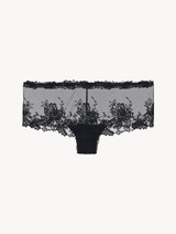 Shorty in tulle ricamato nero_0